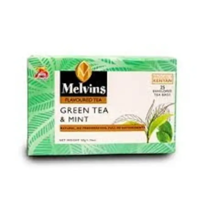 Melvins Green Tea Bag With Mint 25'S